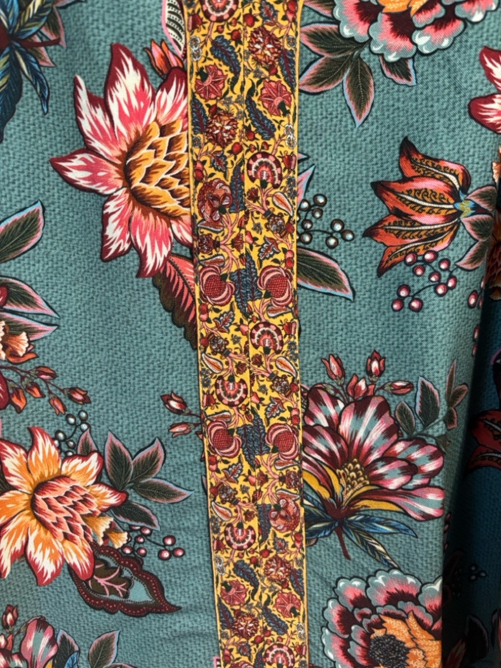 Farm Rio for Anthropologie Floral Peasant Blouse Size Large - Picture 9 of 12